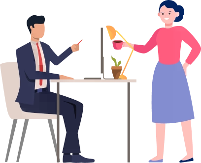 Onsite computer service illustration